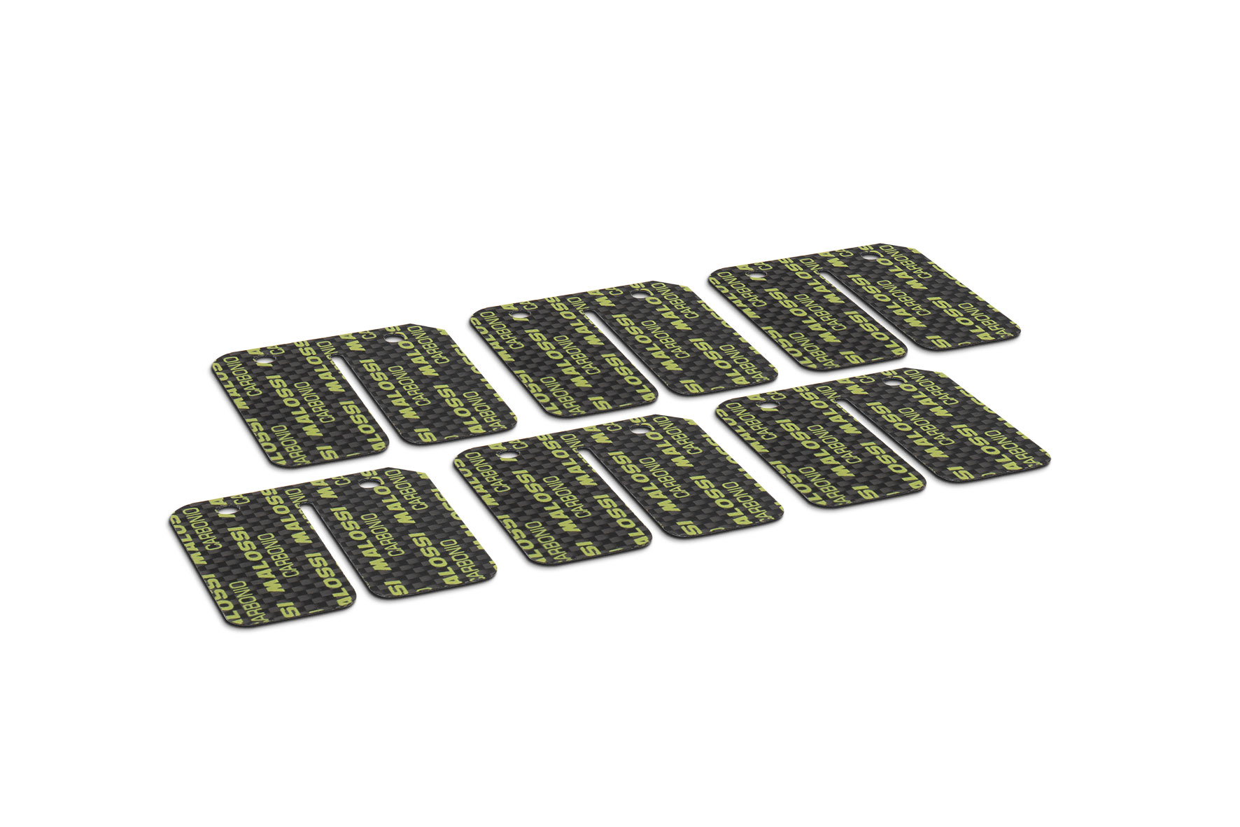 Set petali di ricambio e calibrazione in fibra di carbonio MHR Malossi con tre spessori differenziati per ottimizzazione flussi su valvole lamellari sportive VL9 e VL12 per scooter Booster e Peugeot - Codice 278118.C0