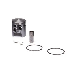 Kit pistone completo Malossi &Oslash; 43 mm selezione 0 a due fasce con spinotto maggiorato da 12 mm e finestrature CVF per cilindro in ghisa da competizione 65cc su ciclomotore Piaggio Ciao e Si - Codice 3419350