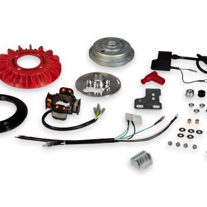 Kit accensione digitale ad anticipo variabile Malossi VESPower completo di volano pesante da 1800 grammi cono diametro 19 mm e regolatore 12V per trasformazione impianto a puntine su Vespa d'epoca 150 GL VLA1T - Codice 5518177
