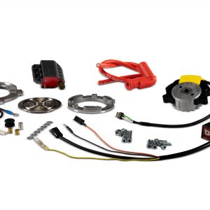 Kit accensione elettronica da gara a rotore interno Malossi MHR Team 2 con centralina ad anticipo variabile per scooter con motore Minarelli orizzontale Aerox e verticale Booster - Codice 5519630