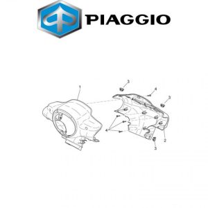 Plancia verniciata nera, originale Aprilia Scarabeo 50 2T E2 eng. Piaggio 2010-2012 (EMEA)