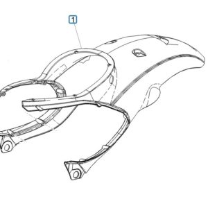 CODONE VERNICIATO NERO APRILIA SCARABEO 50 2T CARBURATORE E4 STREET 2018 (EMEA)