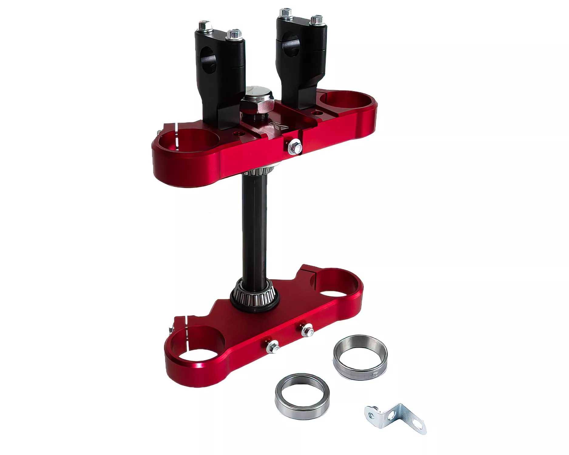 Ponte Forcella 45/48mm con fascette manubrio 1 vite YCF Pit Bike / Dirt Bike rosso