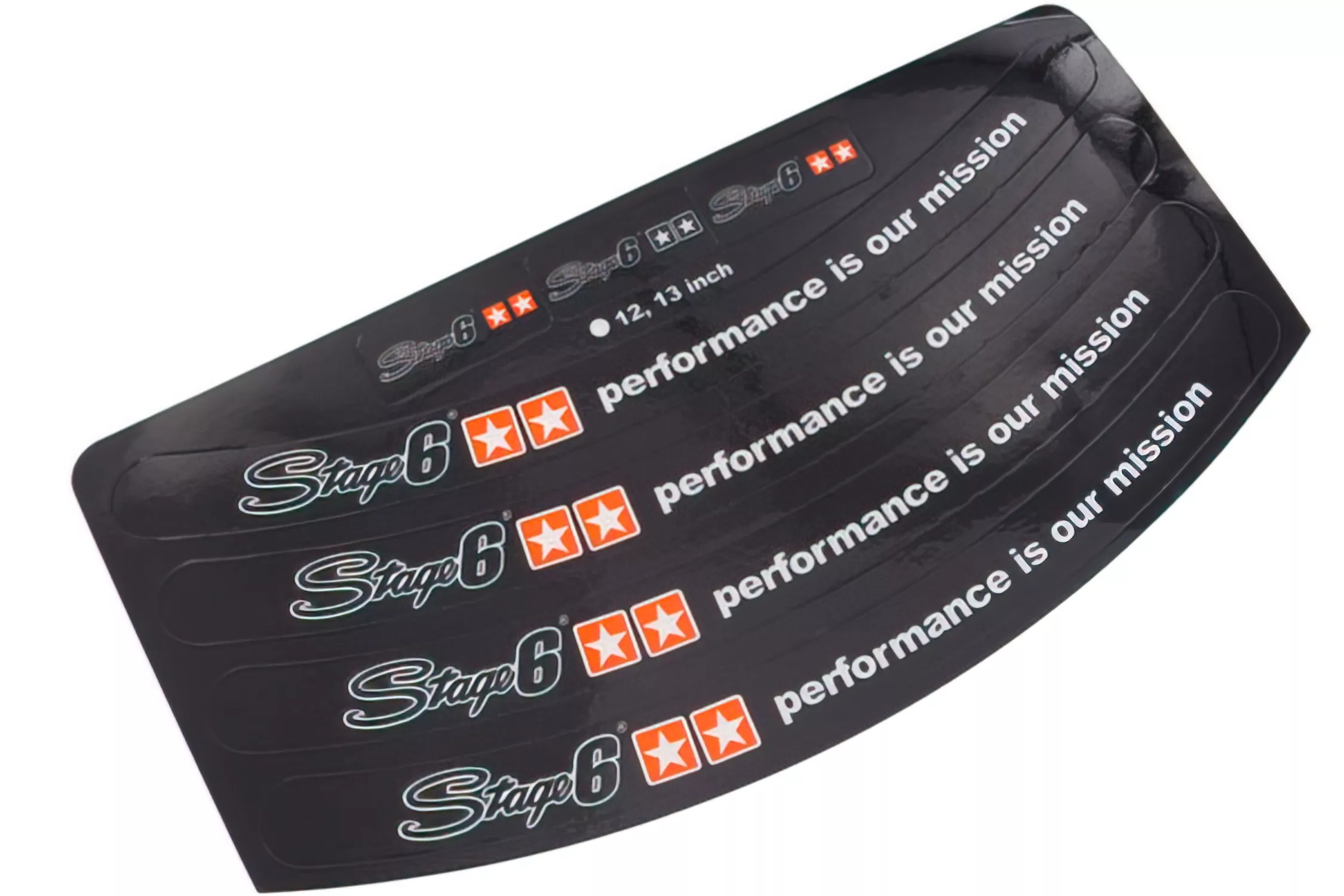 Kit adesivi riflettenti 3M per cerchi scooter 12 e 13 pollici Stage6 colore nero racing