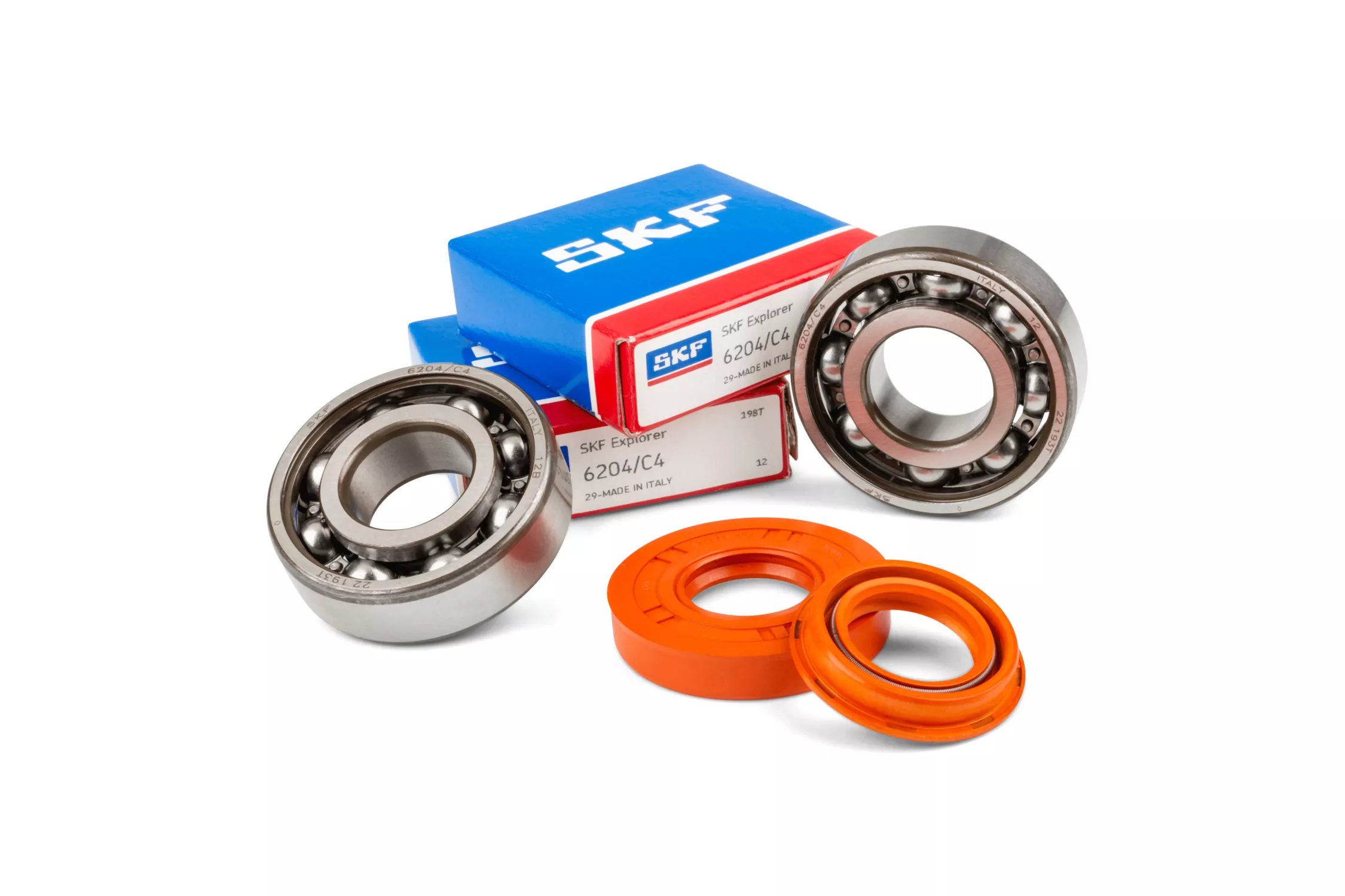 Kit cuscinetti albero motore Stage6 R/T C4 gabbia acciaio Piaggio Zip - immagine 2