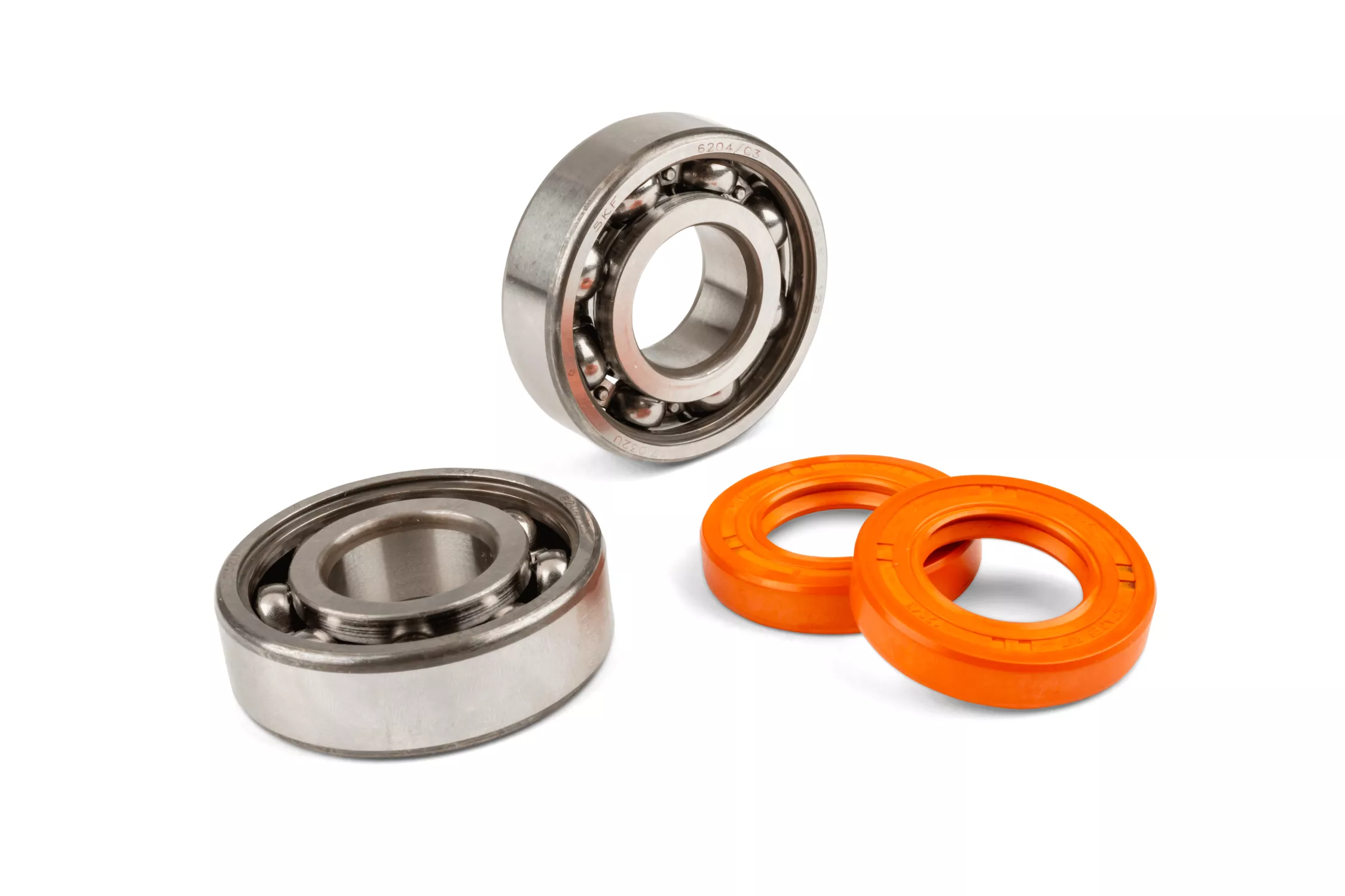 Kit cuscinetti albero motore Stage6 R/T C3 gabbia acciaio Derbi - immagine 3