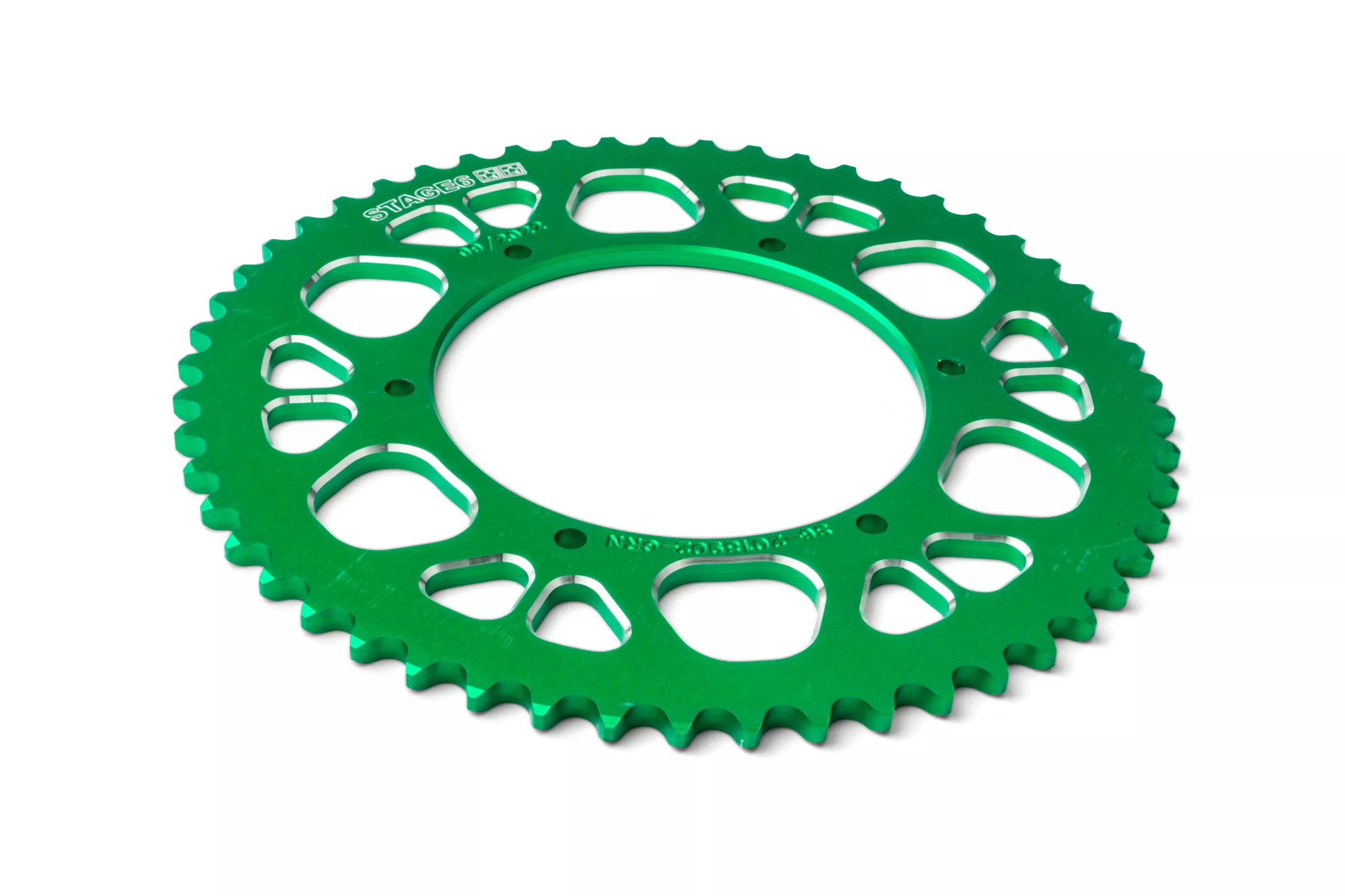 Corona 53 denti - 420 Stage6 alluminio CNC verde Aprilia SX 50