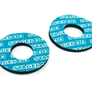 Coppia di donut paravesciche in schiuma Stage6 colore arancione e nero per manopole moto