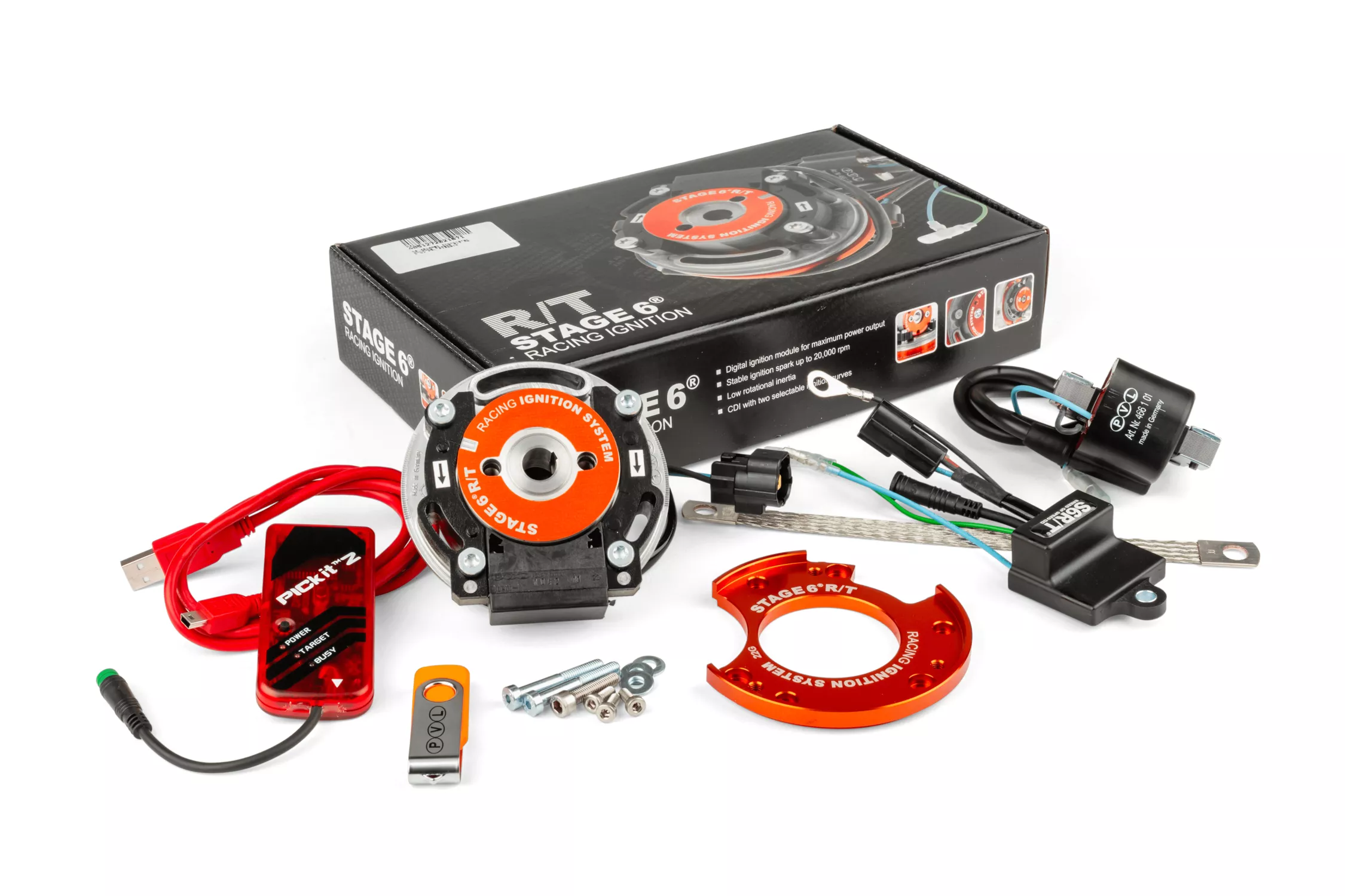 Accensione programmabile a rotore interno Stage6 R T MK2 PVL con cavo interfaccia per motore Minarelli AM6