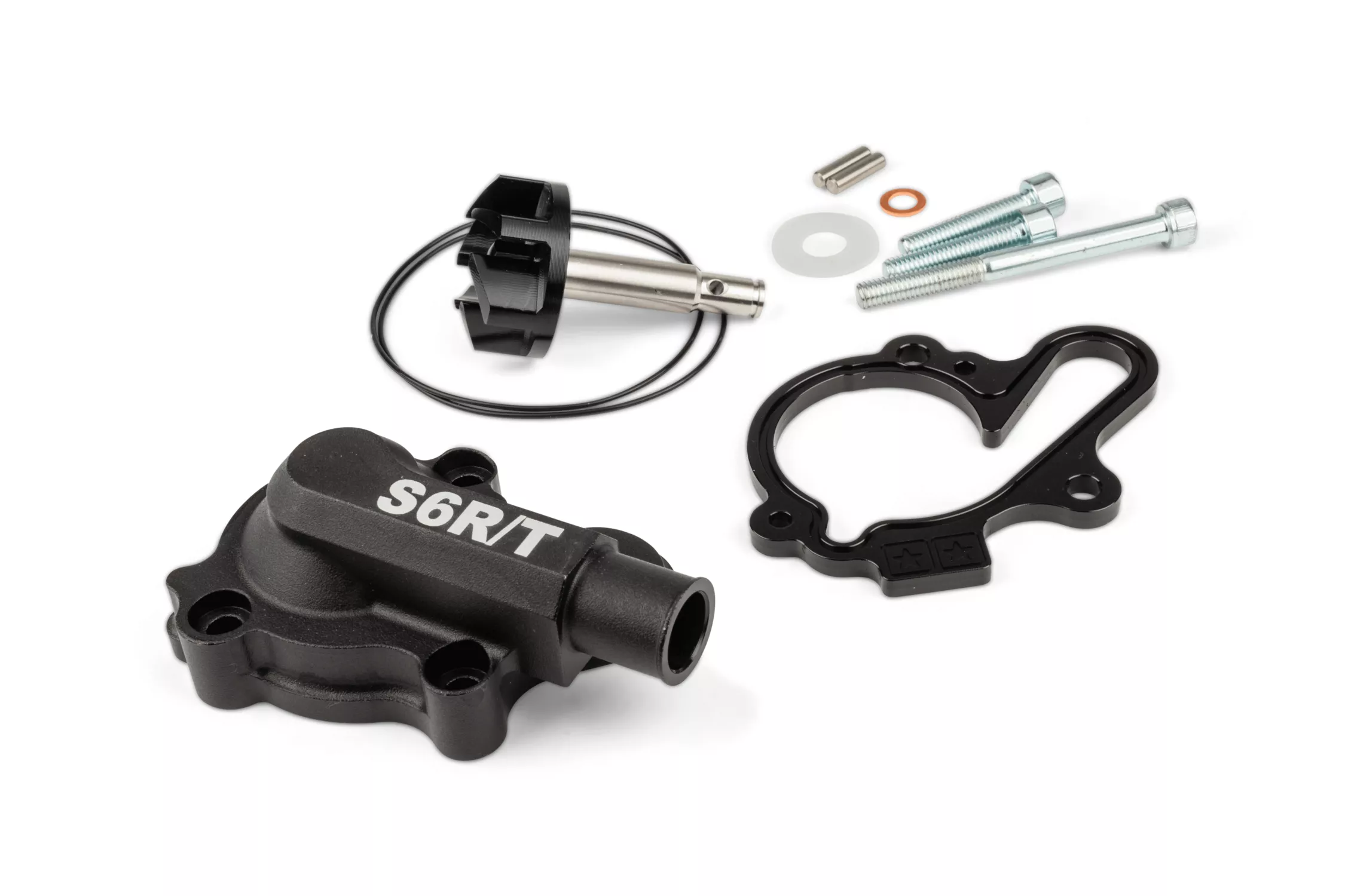 Pompa acqua Oversize + distanziale + coperchio Stage6 R/T, Minarelli AM6, nero - immagine 2