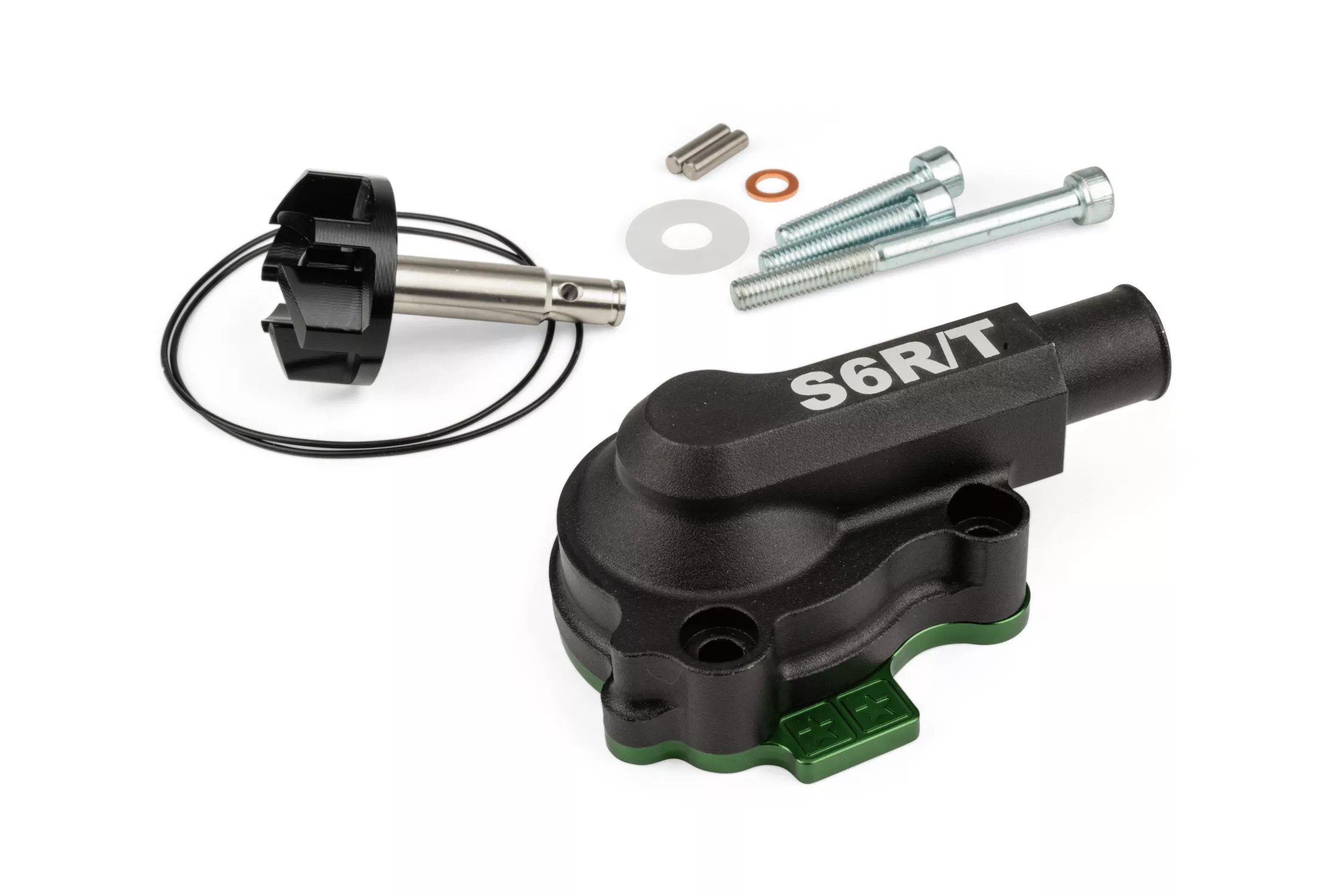 Pompa acqua Oversize + distanziale + coperchio Stage6 R/T, Minarelli AM6, verde - immagine 3
