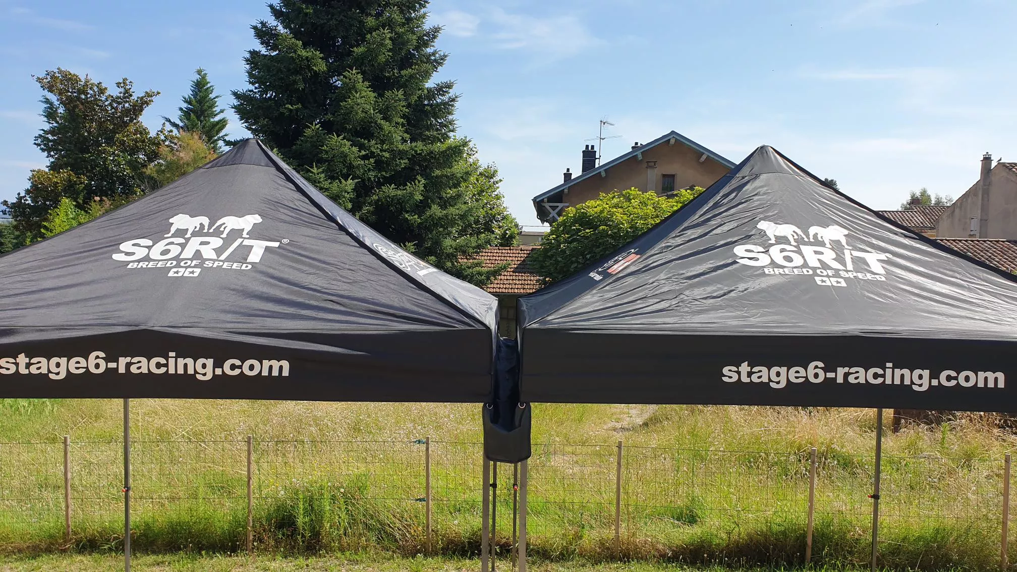 Canalina antipioggia grondaia di collegamento con velcro per tenda da paddock Stage6 3x3m