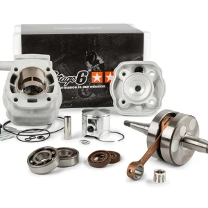 Kit Gruppo termico 77cc + Albero motore Stage6 BigRacing, Derbi Euro 2
