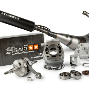 Kit Gruppo termico + albero + marmitta Stage6 Streetrace 88cc Derbi E2