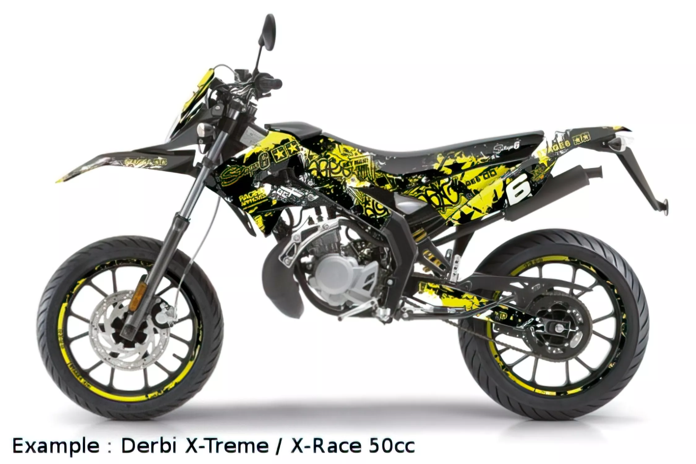 Coprisella Derbi Senda 2000 - 2010 Stage6 Full Covering giallo / nero - immagine 4