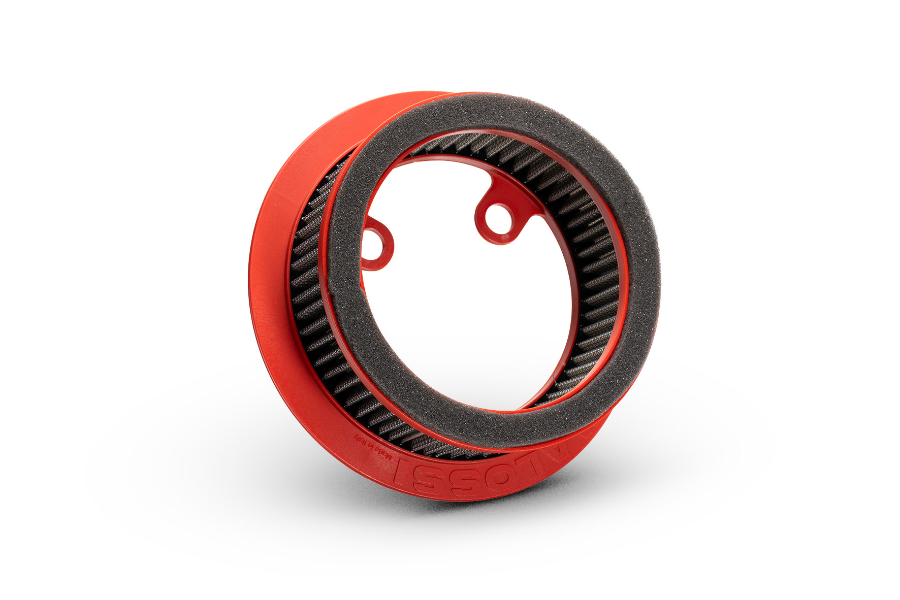 Spugna filtro aria rossa per carter variatore posteriore Malossi V Filter lato destro ad alta permeabilità per raffreddamento trasmissione maxiscooter Yamaha TMax 530 - Codice 0415216