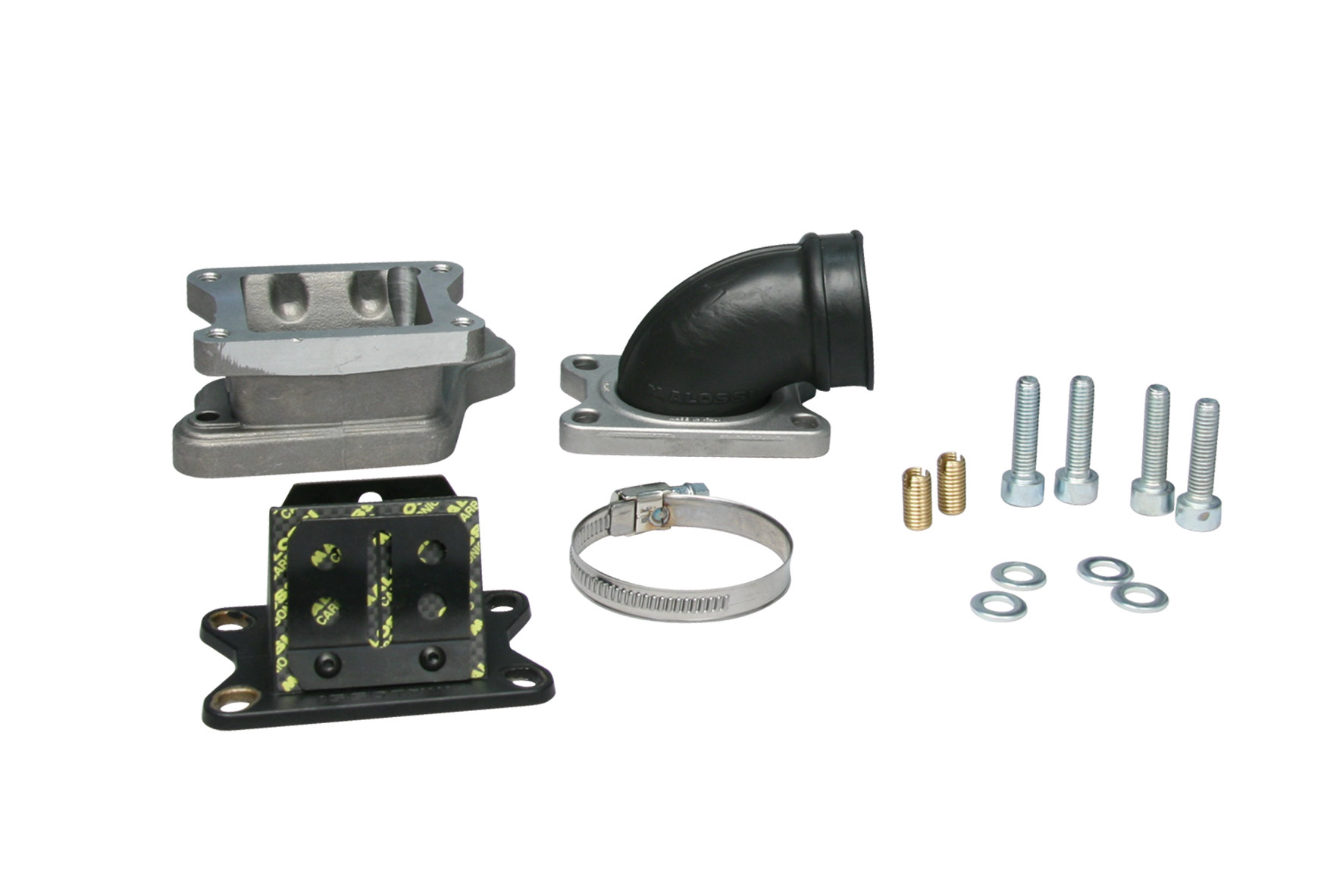 Kit impianto alimentazione completo con carburatore d=30mm e collettore Malossi per Vespa PXE e Cosa 200cc - Codice 2014913