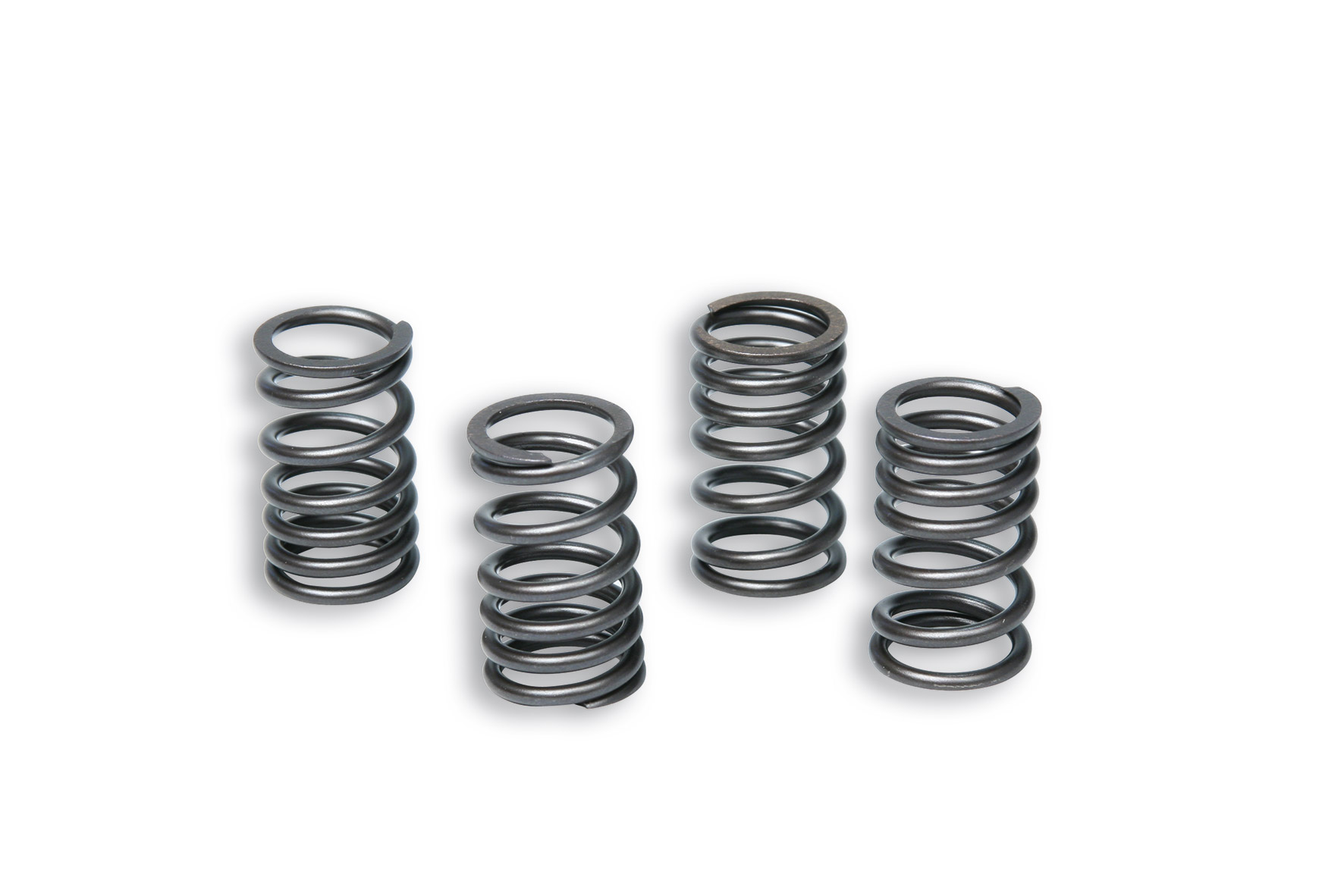Set di quattro molle frizione rinforzate Malossi Racing in acciaio al silicio micropallinato per incremento pressione assiale cambio moto sei marce Minarelli AM6 - Codice 2912235