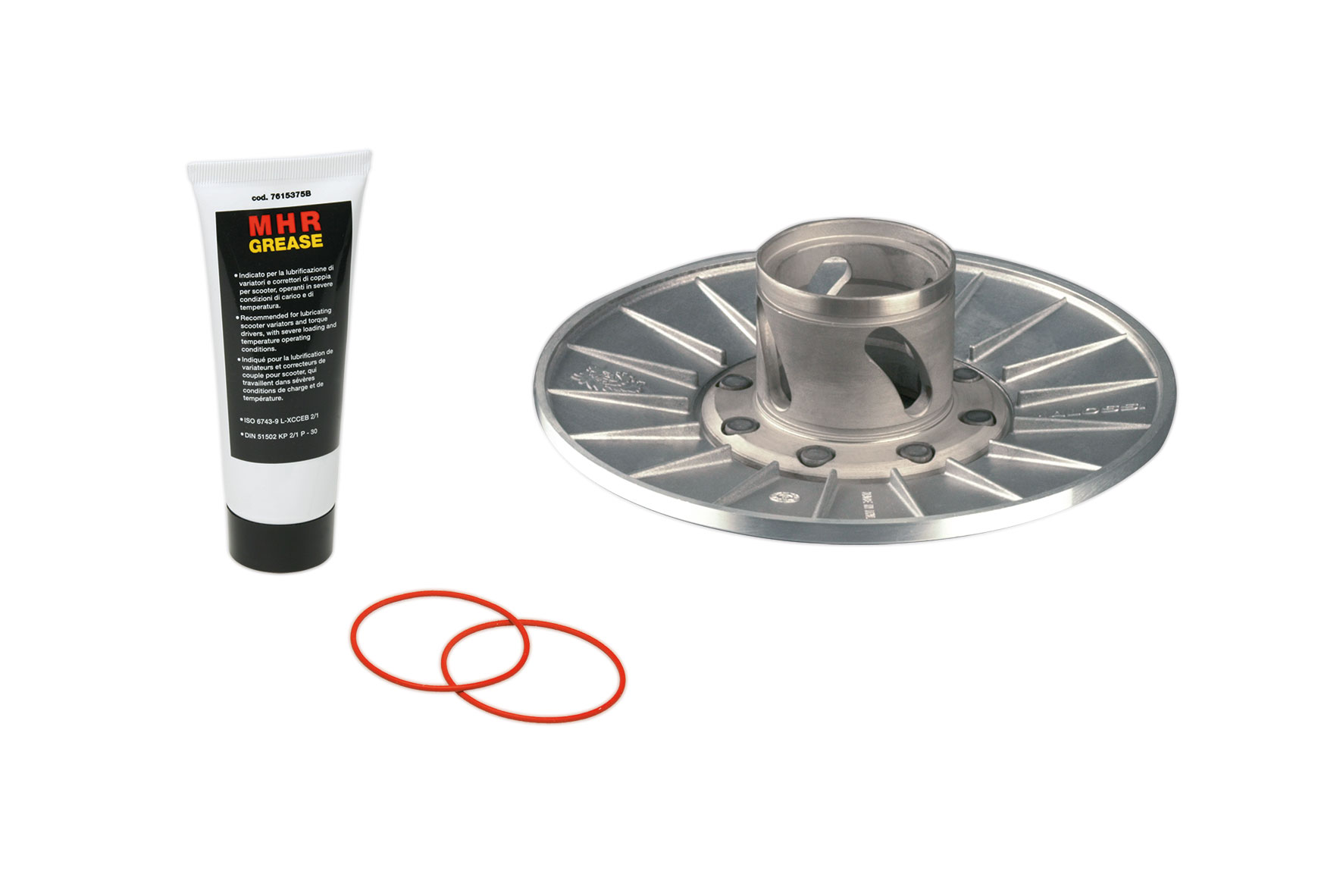 Semipuleggia condotta mobile posteriore correttore di coppia Malossi Torque Driver in acciaio nitrurato con piste ricalcolate per maxi scooter Yamaha Majesty 250 e Xmax 250 - Codice 6111763