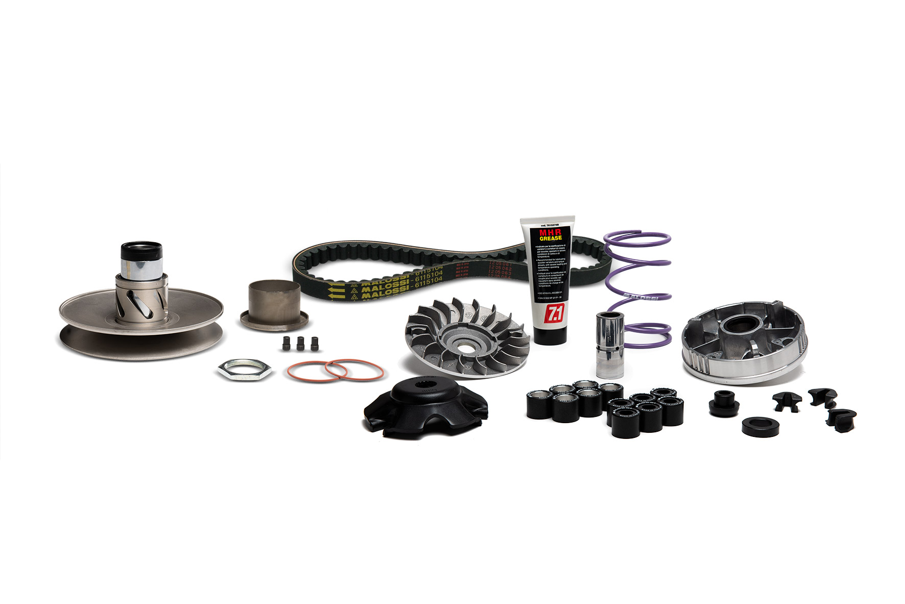 Kit completo trasmissione racing Malossi MHR Over Range per scooter Piaggio Typhoon 50cc carter corto - Codice 6118835