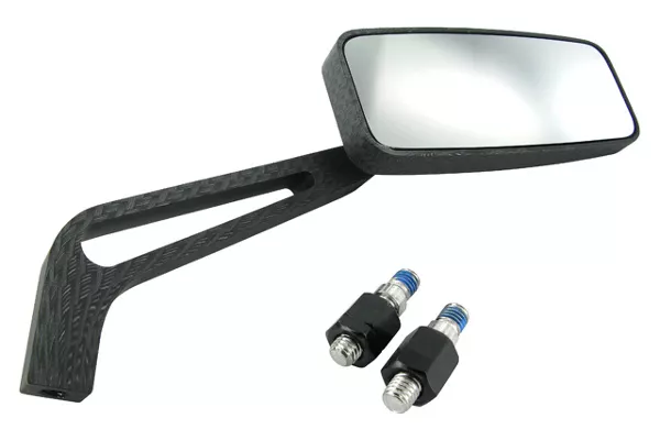 Specchietto STR8 CNC” Style, destra, look carbonio