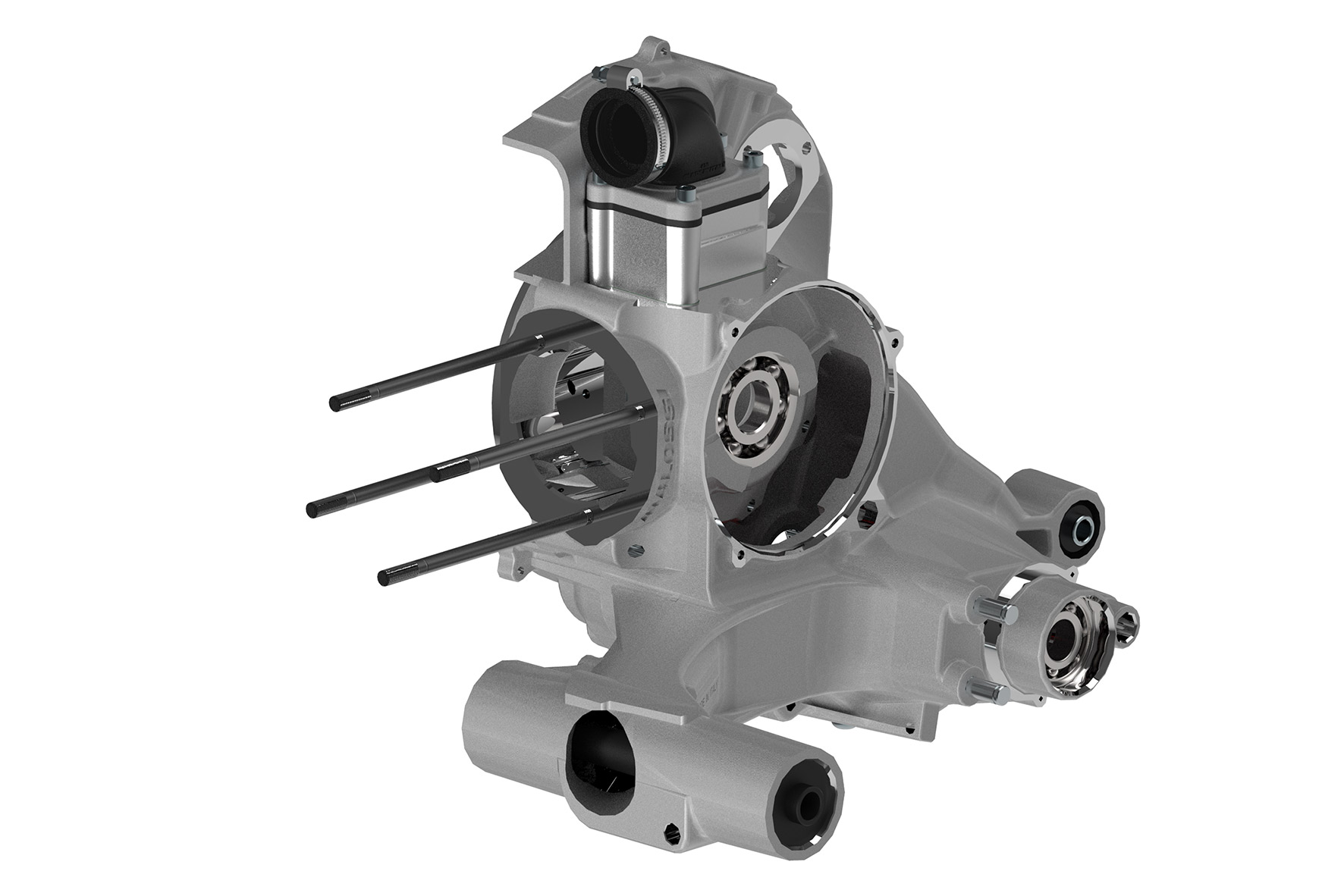 Carter motore rinforzato Malossi VR-One con aspirazione a valvola lamellare completo di collettore e pacco lamellare per Vespa PX 125 e 150 - Codice 5718382