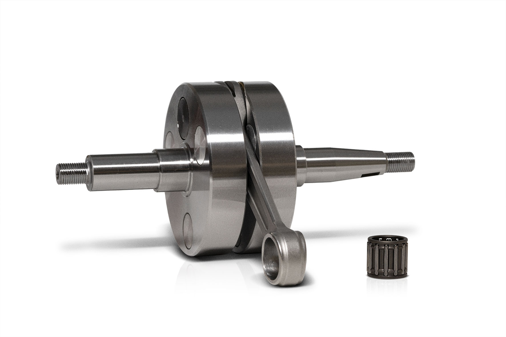 Albero motore a spalle piene racing Malossi MHR Team biella forgiata corsa 47 millimetri per blocco motore Derbi Aprilia Gilera 50 a marce - Codice 5318895