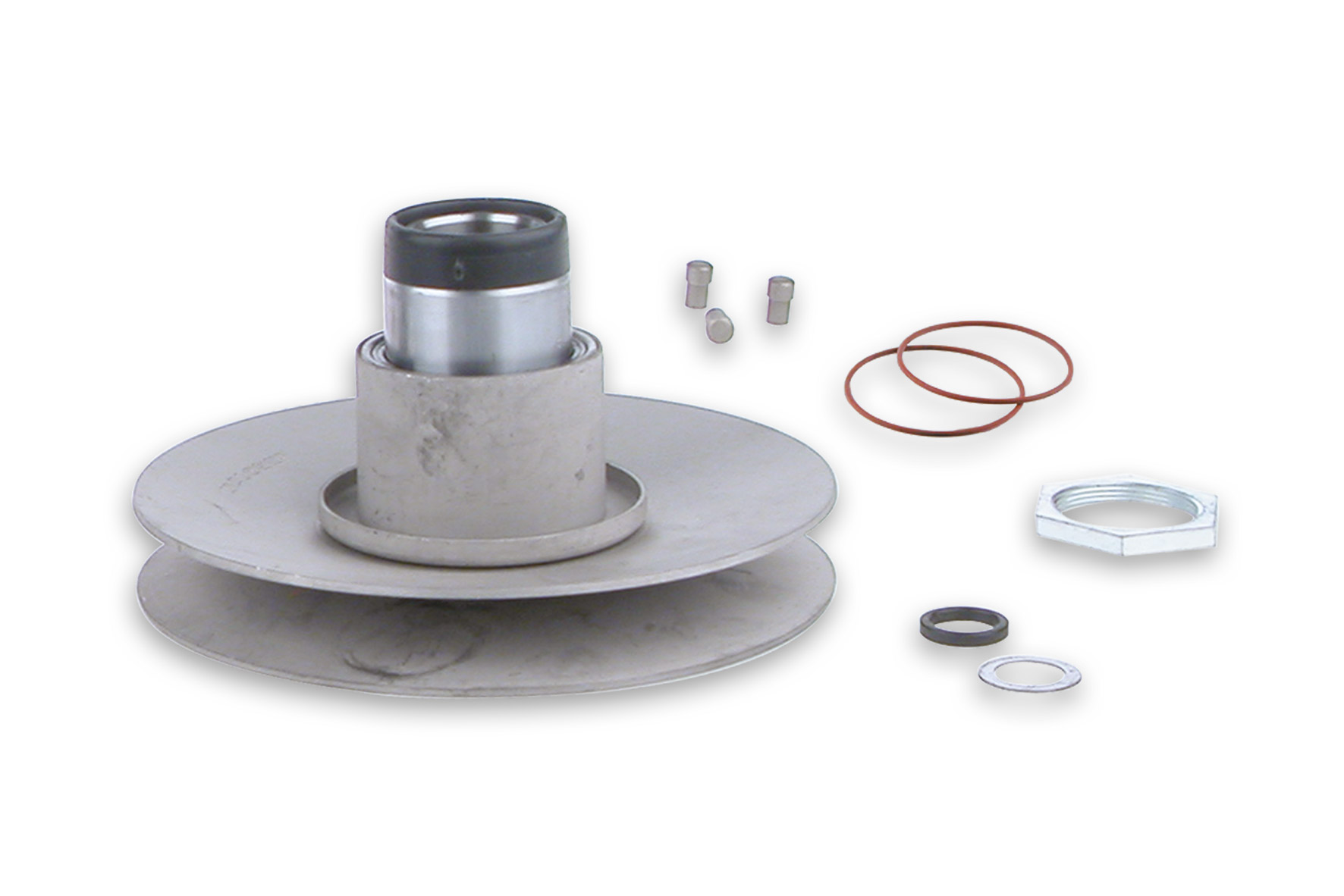 Complessivo pulegge posteriori maggiorate Ø 128mm Malossi MHR per kit Over Range scooter Yamaha Aerox e motori Minarelli lungo - Codice 619733