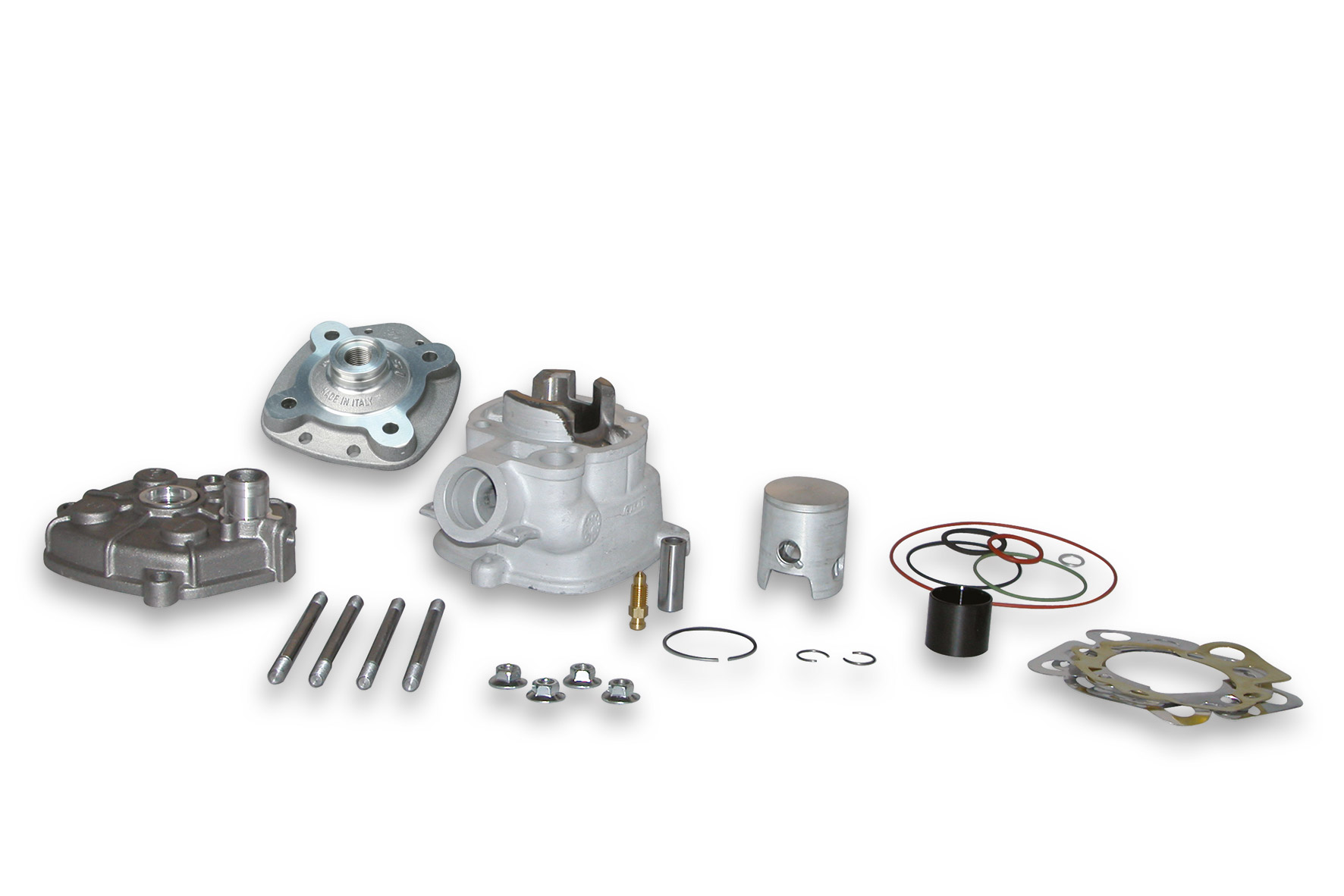 Malossi gruppo termico da competizione MHR Team 50cc in alluminio con testa scomposta per moto con motore Minarelli AM6 a liquido - Codice 3112381