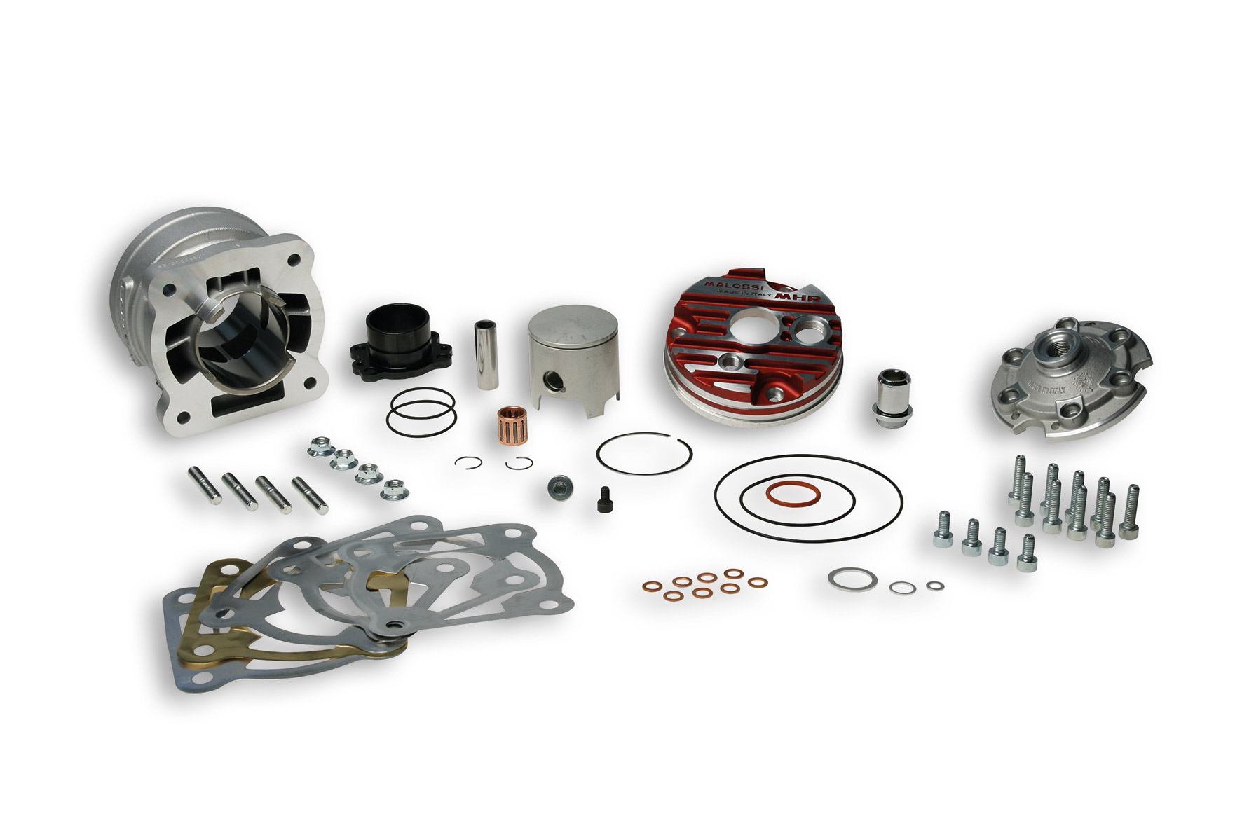 Gruppo termico racing in alluminio Malossi MHR Testa Rossa Flanged Mount 94cc per carter RC-One - Codice 3115883