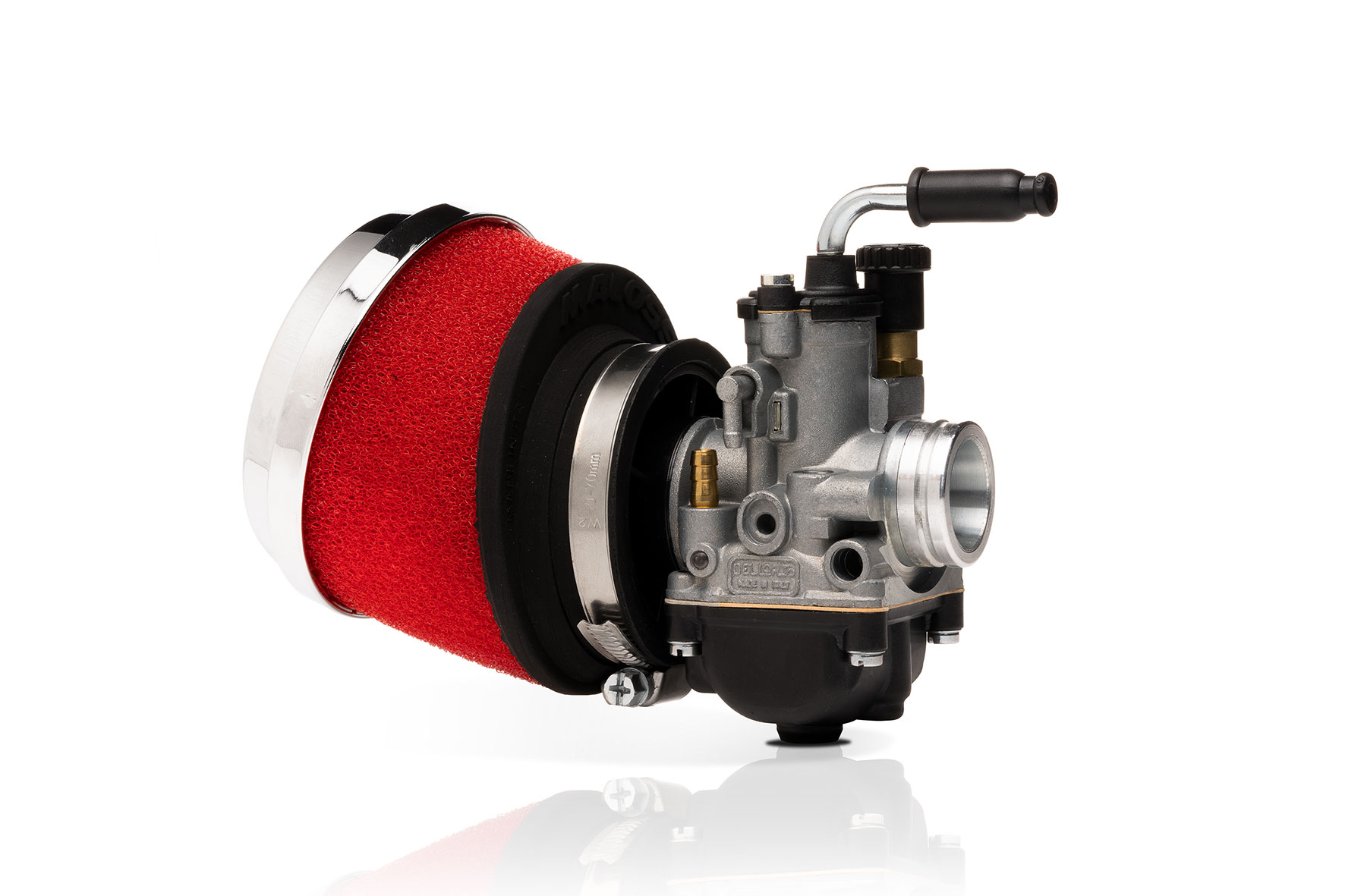 Kit impianto alimentazione con carburatore Malossi MHR TEAM 19 mm PHBG BS per motori scooter Piaggio e Minarelli - Codice 1611021.T
