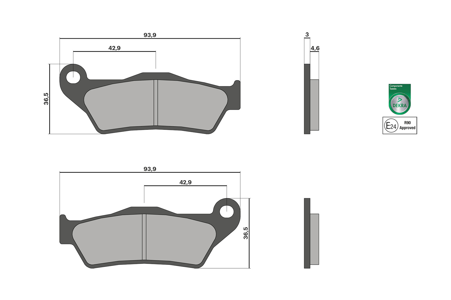 Coppia di pastiglie freno organiche Malossi Brake Pads Sport per Yamaha KTM Husqvarna - Codice 6215020BB