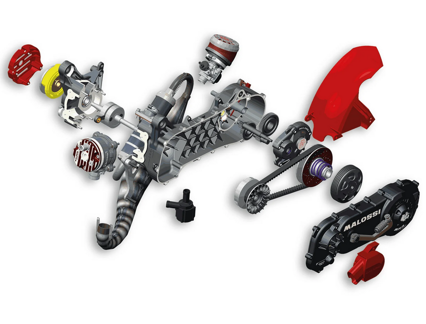 Kit motore Malossi RC-One 70cc non assemblato per Aprilia Area 51 raffreddamento a liquido