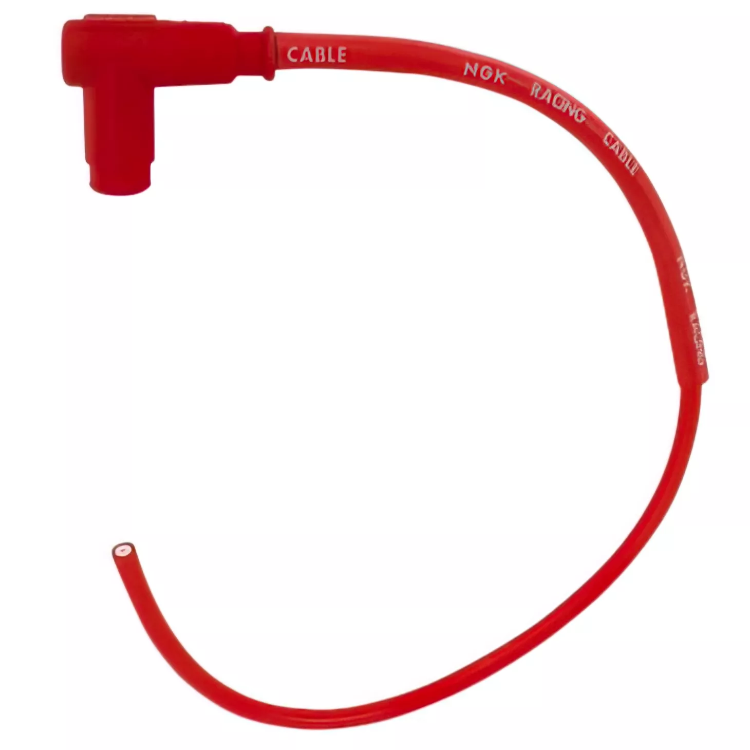 Pipetta candela NGK Racing CR2 rossa con cavo siliconico 500mm senza oliva per moto e scooter
